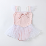 Load image into Gallery viewer, Enlightenment class children&#39;s long-sleeve sleeveless rabbit mesh velvet butterfly group ballet dance jumpsuit