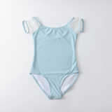 Load image into Gallery viewer, Sollune children's and adult's net mesh patchwork short-sleeve pearl macaron multi-color backless ballet jumpsuit